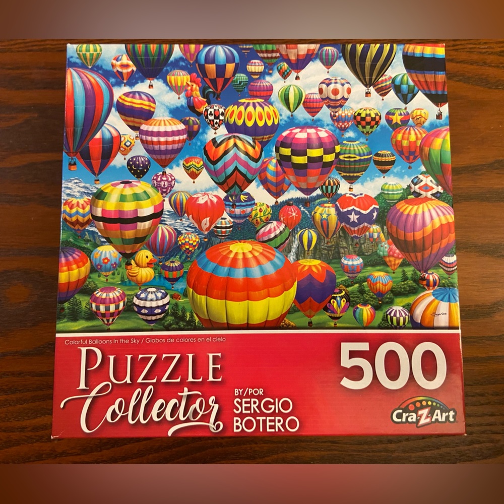 Colorful hot air balloon 500 piece puzzle